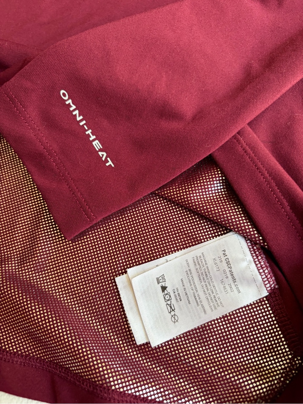 Columbia Long-Sleeve Omni-Heat Performance Top Burgundy Base Layer Women Small - Picture 4 of 5